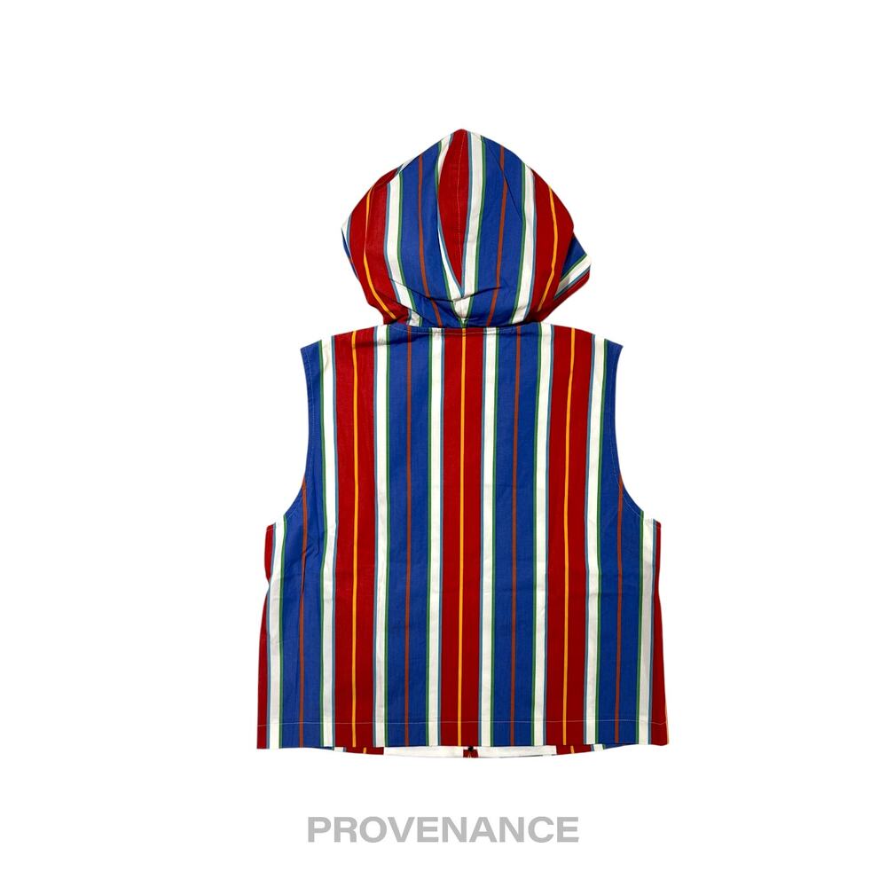 🔴 Balenciaga Golf Hoodie Vest - Striped Red Blue M - Picture 4 of 10